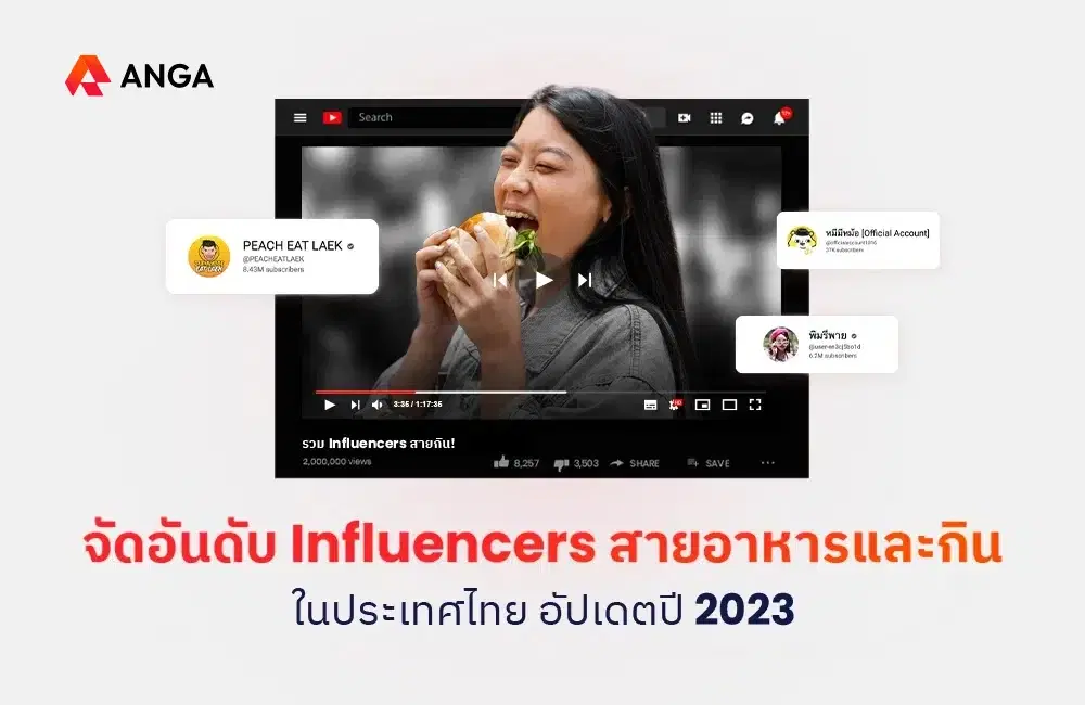 จัดอันดับ Influencers สายอาหารและกินในประเทศไทย อัปเดตปี 2023