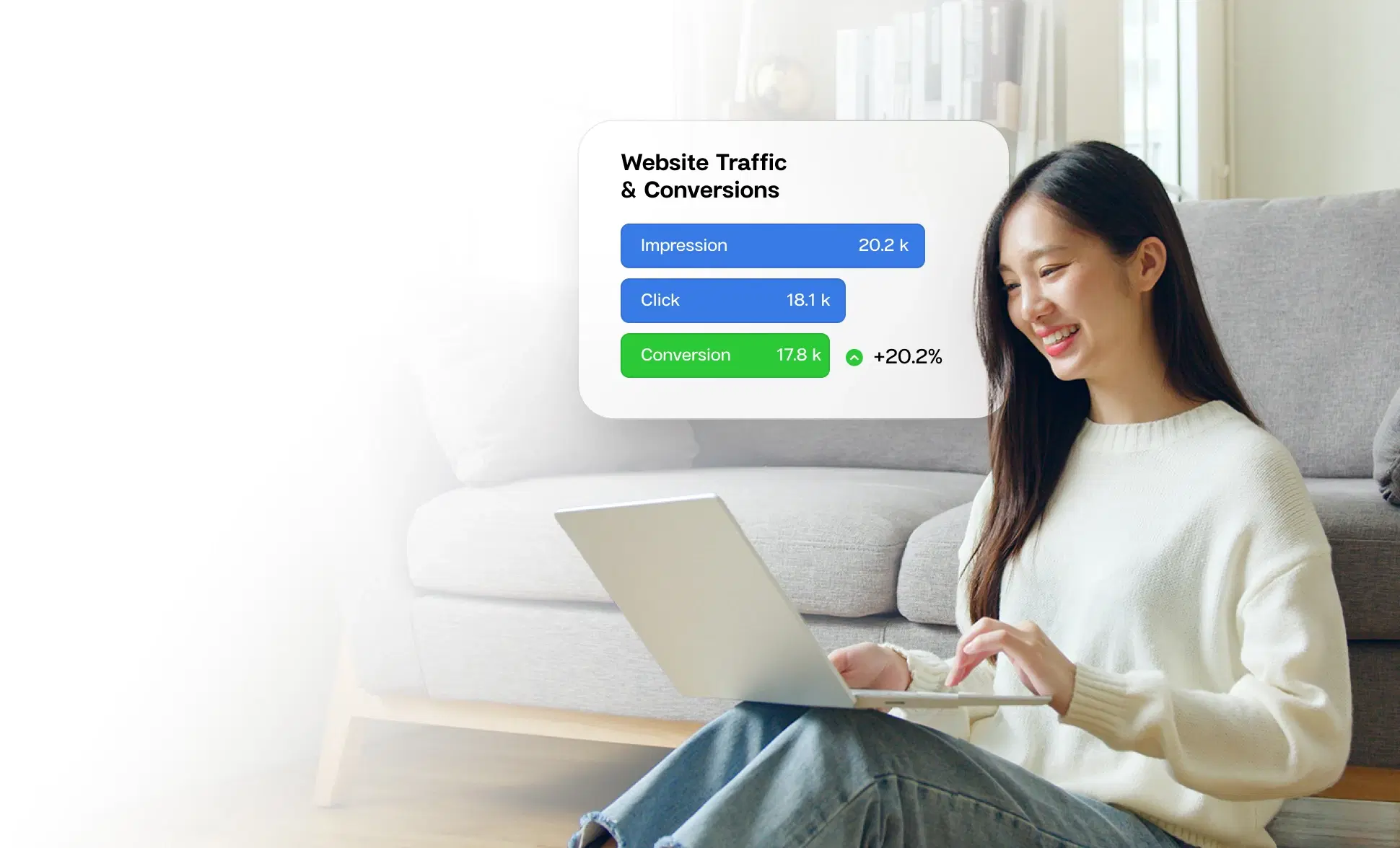 <span class="text-gradient">เพิ่มยอดผู้ใช้งานเว็บไซต์</span>  เพิ่มลูกค้าใหม่อย่างยั่งยืน